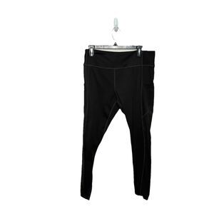 Adorence Grey High Waisted Long Leggings Full Length Stretch Size XL Womens